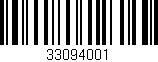 Código de barras (EAN, GTIN, SKU, ISBN): '33094001'
