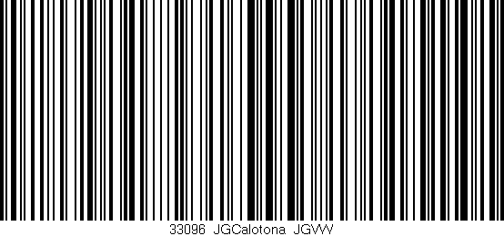 Código de barras (EAN, GTIN, SKU, ISBN): '33096_JGCalotona_JGVW'