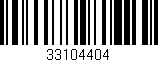 Código de barras (EAN, GTIN, SKU, ISBN): '33104404'