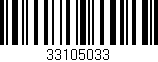 Código de barras (EAN, GTIN, SKU, ISBN): '33105033'