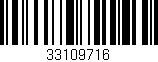 Código de barras (EAN, GTIN, SKU, ISBN): '33109716'