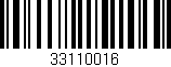 Código de barras (EAN, GTIN, SKU, ISBN): '33110016'