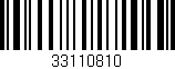 Código de barras (EAN, GTIN, SKU, ISBN): '33110810'