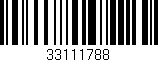 Código de barras (EAN, GTIN, SKU, ISBN): '33111788'