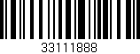 Código de barras (EAN, GTIN, SKU, ISBN): '33111888'