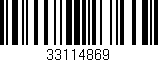 Código de barras (EAN, GTIN, SKU, ISBN): '33114869'