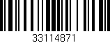 Código de barras (EAN, GTIN, SKU, ISBN): '33114871'