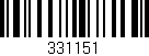Código de barras (EAN, GTIN, SKU, ISBN): '331151'
