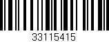 Código de barras (EAN, GTIN, SKU, ISBN): '33115415'