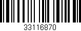 Código de barras (EAN, GTIN, SKU, ISBN): '33116870'