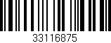Código de barras (EAN, GTIN, SKU, ISBN): '33116875'