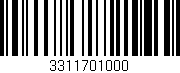 Código de barras (EAN, GTIN, SKU, ISBN): '3311701000'
