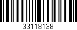Código de barras (EAN, GTIN, SKU, ISBN): '33118138'
