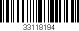 Código de barras (EAN, GTIN, SKU, ISBN): '33118194'