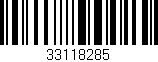 Código de barras (EAN, GTIN, SKU, ISBN): '33118285'