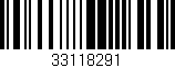 Código de barras (EAN, GTIN, SKU, ISBN): '33118291'