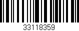 Código de barras (EAN, GTIN, SKU, ISBN): '33118359'