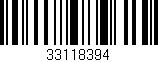 Código de barras (EAN, GTIN, SKU, ISBN): '33118394'