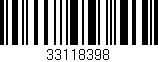 Código de barras (EAN, GTIN, SKU, ISBN): '33118398'