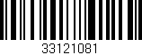 Código de barras (EAN, GTIN, SKU, ISBN): '33121081'