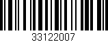 Código de barras (EAN, GTIN, SKU, ISBN): '33122007'