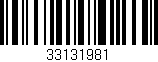 Código de barras (EAN, GTIN, SKU, ISBN): '33131981'