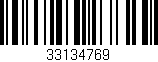 Código de barras (EAN, GTIN, SKU, ISBN): '33134769'