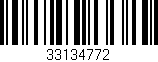 Código de barras (EAN, GTIN, SKU, ISBN): '33134772'