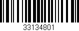Código de barras (EAN, GTIN, SKU, ISBN): '33134801'