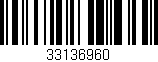 Código de barras (EAN, GTIN, SKU, ISBN): '33136960'