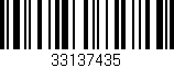 Código de barras (EAN, GTIN, SKU, ISBN): '33137435'