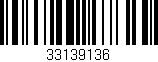 Código de barras (EAN, GTIN, SKU, ISBN): '33139136'