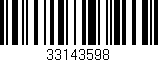 Código de barras (EAN, GTIN, SKU, ISBN): '33143598'