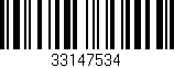Código de barras (EAN, GTIN, SKU, ISBN): '33147534'