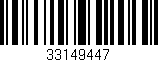 Código de barras (EAN, GTIN, SKU, ISBN): '33149447'