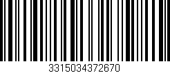 Código de barras (EAN, GTIN, SKU, ISBN): '3315034372670'