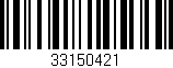 Código de barras (EAN, GTIN, SKU, ISBN): '33150421'