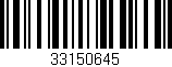 Código de barras (EAN, GTIN, SKU, ISBN): '33150645'