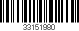 Código de barras (EAN, GTIN, SKU, ISBN): '33151980'