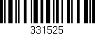 Código de barras (EAN, GTIN, SKU, ISBN): '331525'