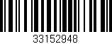 Código de barras (EAN, GTIN, SKU, ISBN): '33152948'