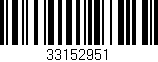 Código de barras (EAN, GTIN, SKU, ISBN): '33152951'