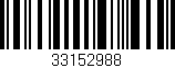 Código de barras (EAN, GTIN, SKU, ISBN): '33152988'