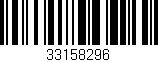 Código de barras (EAN, GTIN, SKU, ISBN): '33158296'