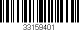 Código de barras (EAN, GTIN, SKU, ISBN): '33159401'