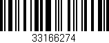 Código de barras (EAN, GTIN, SKU, ISBN): '33166274'