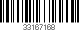 Código de barras (EAN, GTIN, SKU, ISBN): '33167168'