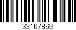 Código de barras (EAN, GTIN, SKU, ISBN): '33167869'