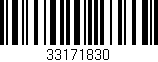 Código de barras (EAN, GTIN, SKU, ISBN): '33171830'
