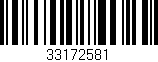 Código de barras (EAN, GTIN, SKU, ISBN): '33172581'